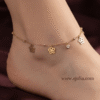 Dainty Gold Flower Charm Anklet Dainty Gold Flower Charm Anklet