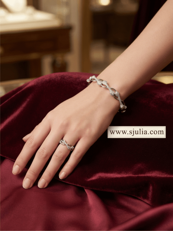 Aiza β Infinity Link Bracelet & Ring Set Aiza β Infinity Link Bracelet & Ring Set