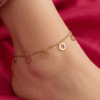 Hala — Gold Circle Charm Anklet Hala — Gold Circle Charm Anklet