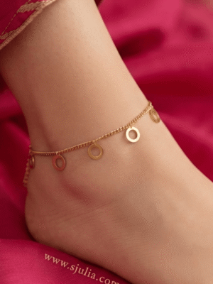 Hala — Gold Circle Charm Anklet Hala — Gold Circle Charm Anklet