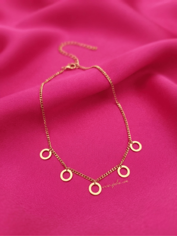 Hala — Gold Circle Charm Anklet Hala — Gold Circle Charm Anklet