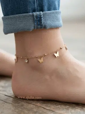 Afreen— Gold Butterfly Charm Anklet Afreen— Gold Butterfly Charm Anklet