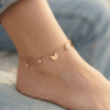 Afreen— Gold Butterfly Charm Anklet Afreen— Gold Butterfly Charm Anklet