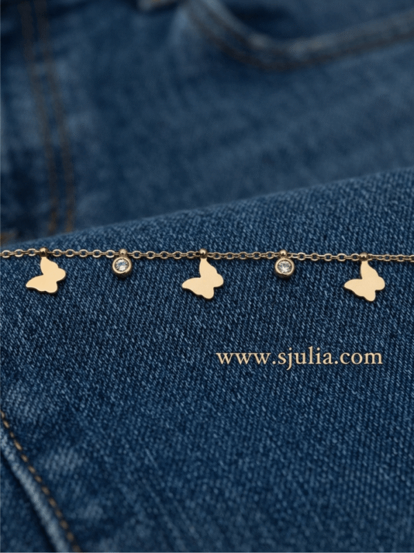 Afreen— Gold Butterfly Charm Anklet Afreen— Gold Butterfly Charm Anklet