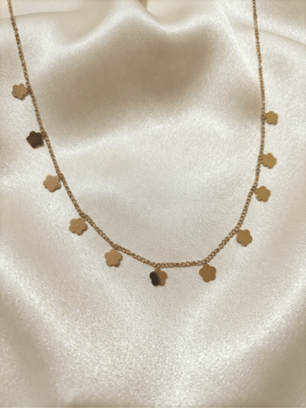 2 Noor β Gold-Tone Clover Charm Necklace