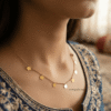 3 Noor β Gold-Tone Clover Charm Necklace