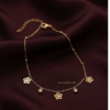 Dainty Gold Flower Charm Anklet Dainty Gold Flower Charm Anklet