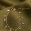 Qatra Gold Plated Teardrop Flower Charm Anklet Qatra Gold Plated Teardrop Flower Charm Anklet