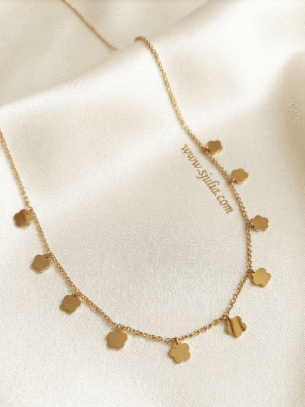 4 Noor β Gold-Tone Clover Charm Necklace