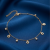 Aftaab – Rose Gold Sun Crystal Anklet worn on ankle Aftaab – Rose Gold Sun Crystal Anklet worn on ankle