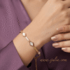 Sadaf — Gold Diamond Stone Bracelet worn on wrist Sadaf — Gold Diamond Stone Bracelet worn on wrist