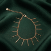 Rasha – Rose Gold Fringe Bar Anklet worn on ankle Rasha – Rose Gold Fringe Bar Anklet worn on ankle