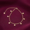 Sadaf-e-Sahil – Rose Gold Seashell Anklet worn on ankle Sadaf-e-Sahil – Rose Gold Seashell Anklet worn on ankle