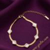 Sadaf — Gold Diamond Stone Bracelet worn on wrist Sadaf — Gold Diamond Stone Bracelet worn on wrist