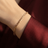 Zanjeer — Gold Herringbone Chain Bracelet worn on wrist Zanjeer — Gold Herringbone Chain Bracelet worn on wrist