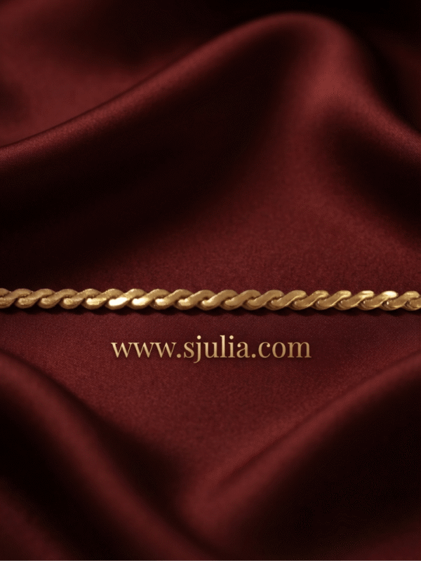 Zanjeer — Gold Herringbone Chain Bracelet worn on wrist Zanjeer — Gold Herringbone Chain Bracelet worn on wrist