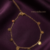 Dilruba — Gold Dangling Heart Charm Chain flat lay Dilruba — Gold Dangling Heart Charm Chain flat lay