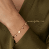 Dilkash — Rose Gold Heart Crystal Bracelet worn on wrist Dilkash — Rose Gold Heart Crystal Bracelet worn on wrist