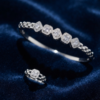 Silver bangle with square halo crystals and matching ring. Tarnish-free, statement fit. Free COD in Pakistan. Order online today! Silver bangle with square halo crystals and matching ring. Tarnish-free, statement fit. Free COD in Pakistan. Order online today!