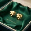 Nyla – Puffy Heart Gold Stud Earrings Nyla – Puffy Heart Gold Stud Earrings