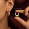 Laiba – Fine Ridged Gold Hoop Earrings Laiba – Fine Ridged Gold Hoop Earrings