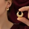 Laiba – Fine Ridged Gold Hoop Earrings Laiba – Fine Ridged Gold Hoop Earrings