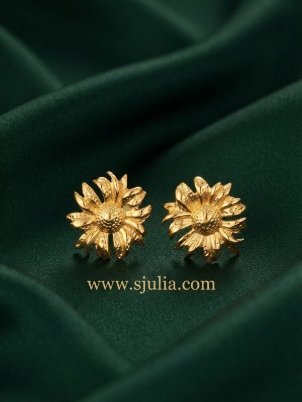Suraiya – Sunflower Gold Stud Earrings Suraiya – Sunflower Gold Stud Earrings