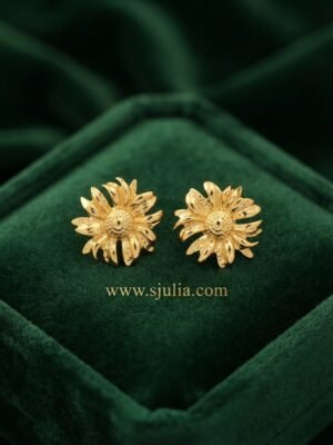 Suraiya – Sunflower Gold Stud Earrings