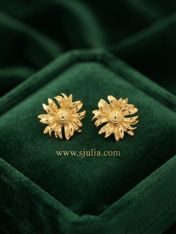 Suraiya – Sunflower Gold Stud Earrings Suraiya – Sunflower Gold Stud Earrings