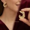 Zayla – Wave Swirl Gold Stud Earrings Zayla – Wave Swirl Gold Stud Earrings