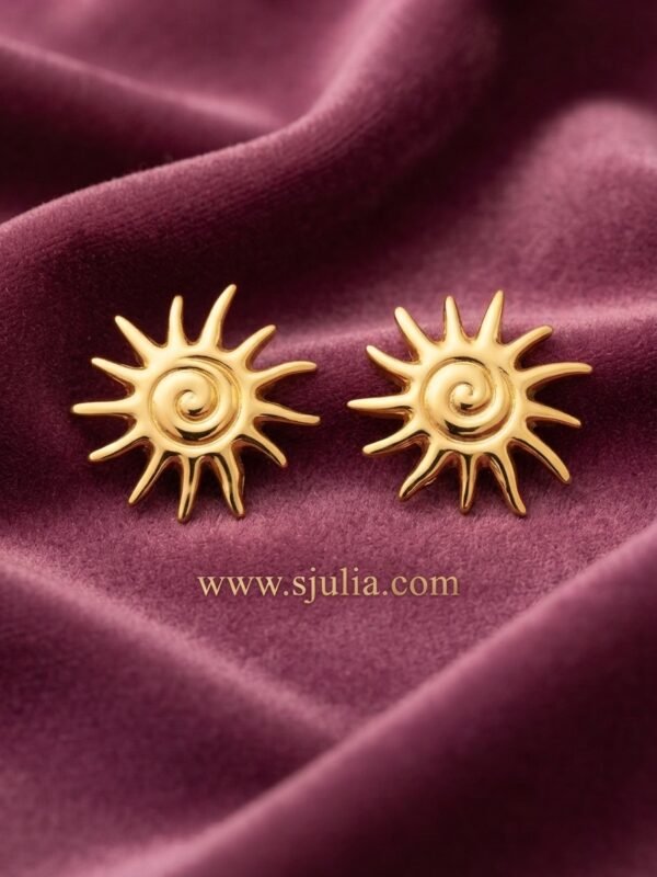 Sitara – Sun Spiral Gold Stud Earrings Sitara – Sun Spiral Gold Stud Earrings