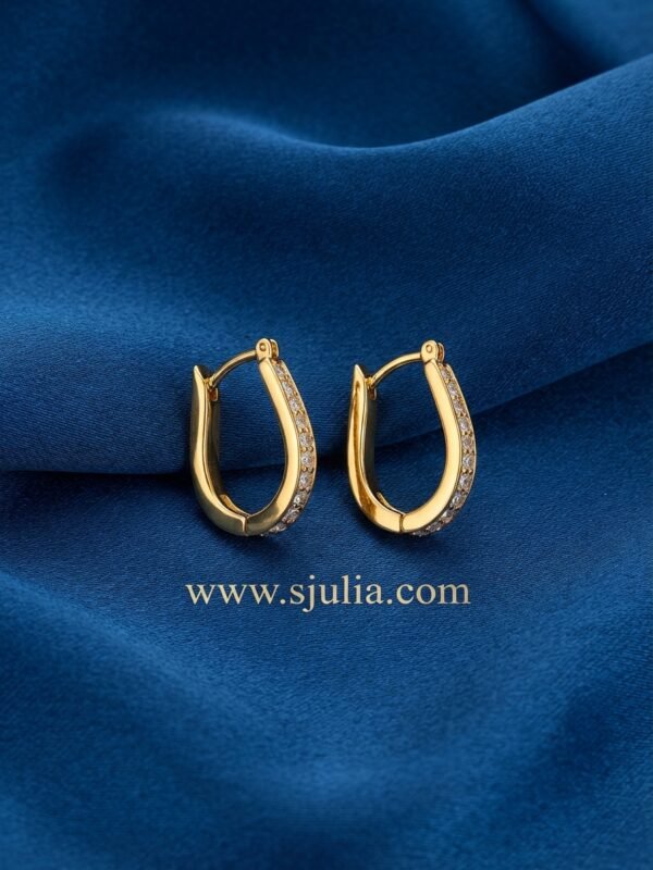 Alizeh – Crystal Pavé Gold Hoop Earrings Alizeh – Crystal Pavé Gold Hoop Earrings