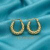 Farwa – Chunky Twist Gold Hoop Earrings Farwa – Chunky Twist Gold Hoop Earrings