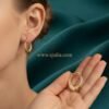 Sabreen – Laurel Leaf Gold Hoop Earrings Sabreen – Laurel Leaf Gold Hoop Earrings