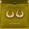 Rida – Swirl Etched Gold Hoop Earrings Rida – Swirl Etched Gold Hoop Earrings