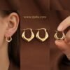 Mishal – Angular Pointed Gold Hoop Earrings Mishal – Angular Pointed Gold Hoop Earrings
