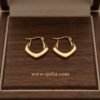 Mishal – Angular Pointed Gold Hoop Earrings Mishal – Angular Pointed Gold Hoop Earrings