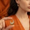 Zoha – Shrimp Ribbed Gold Hoop Earrings Zoha – Shrimp Ribbed Gold Hoop Earrings