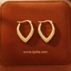 Zunaira – Pointed Ribbed Gold Hoop Earrings Zunaira – Pointed Ribbed Gold Hoop Earrings