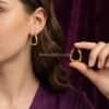 Nashwa – Geometric Trapezoid Gold Hoop Earrings Nashwa – Geometric Trapezoid Gold Hoop Earrings