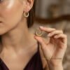 Noor – Ribbed Teardrop Gold Hoop Earrings Noor – Ribbed Teardrop Gold Hoop Earrings