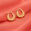 Sadaf – Scalloped Heart-Edge Gold Hoop Earrings Sadaf – Scalloped Heart-Edge Gold Hoop Earrings