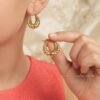 Sadaf – Scalloped Heart-Edge Gold Hoop Earrings Sadaf – Scalloped Heart-Edge Gold Hoop Earrings