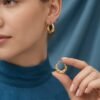 Amal – Textured Vintage Gold Hoop Earrings Amal – Textured Vintage Gold Hoop Earrings