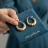 Amal – Textured Vintage Gold Hoop Earrings Amal – Textured Vintage Gold Hoop Earrings