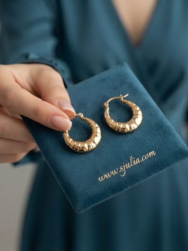 Amal – Textured Vintage Gold Hoop Earrings Amal – Textured Vintage Gold Hoop Earrings