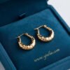 Amal – Textured Vintage Gold Hoop Earrings Amal – Textured Vintage Gold Hoop Earrings