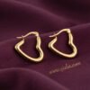 Rushna – Wavy Heart Gold Hoop Earrings Rushna – Wavy Heart Gold Hoop Earrings