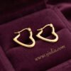 Rushna – Wavy Heart Gold Hoop Earrings Rushna – Wavy Heart Gold Hoop Earrings