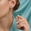 Hania – Rectangular Gold Hoop Earrings Hania – Rectangular Gold Hoop Earrings